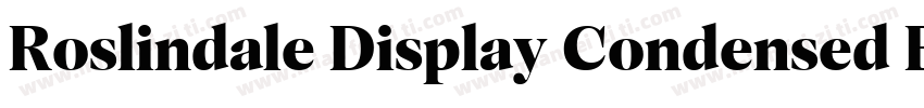 Roslindale Display Condensed Bold字体转换